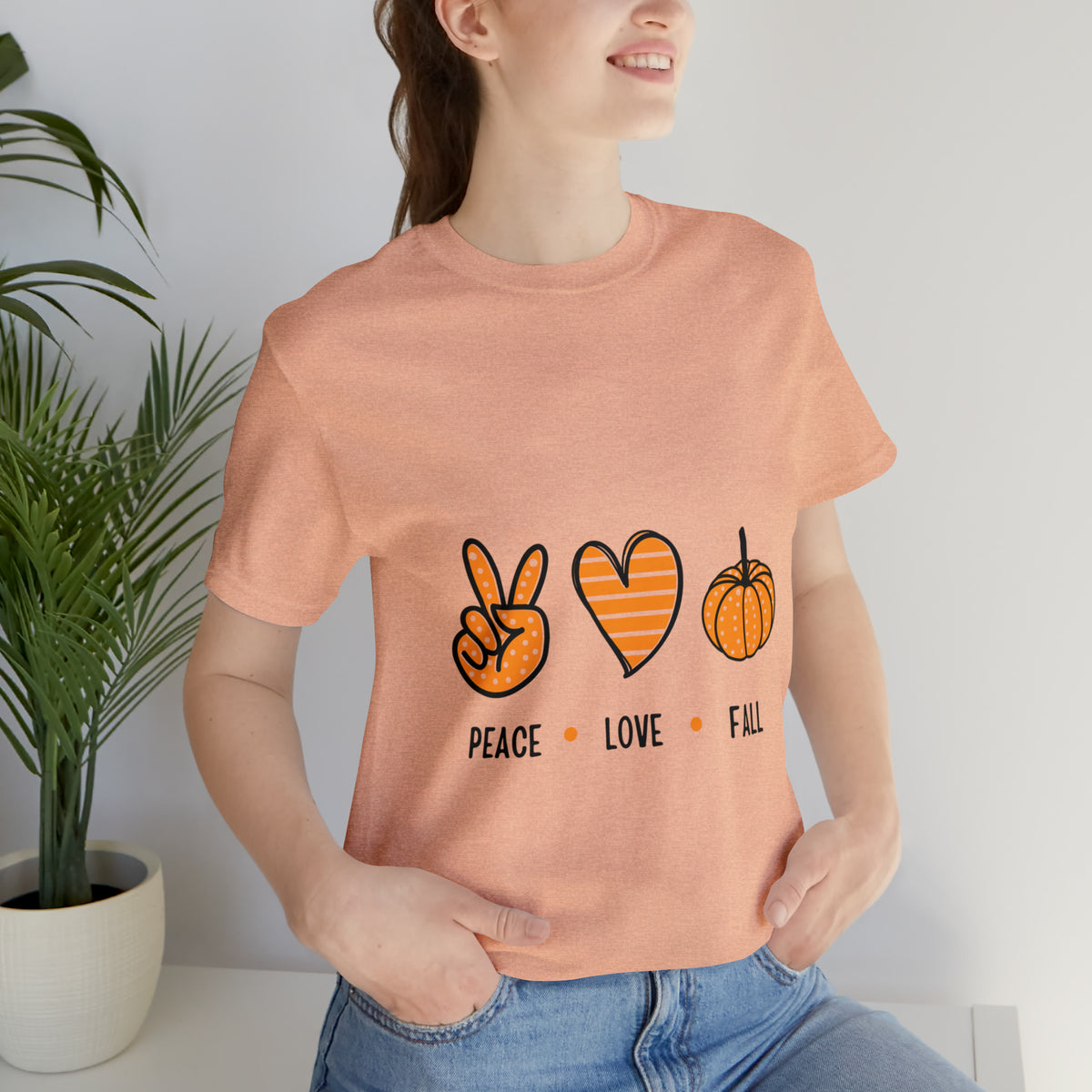 Peace Love Fall : Unisex Jersey Short Sleeve Tee