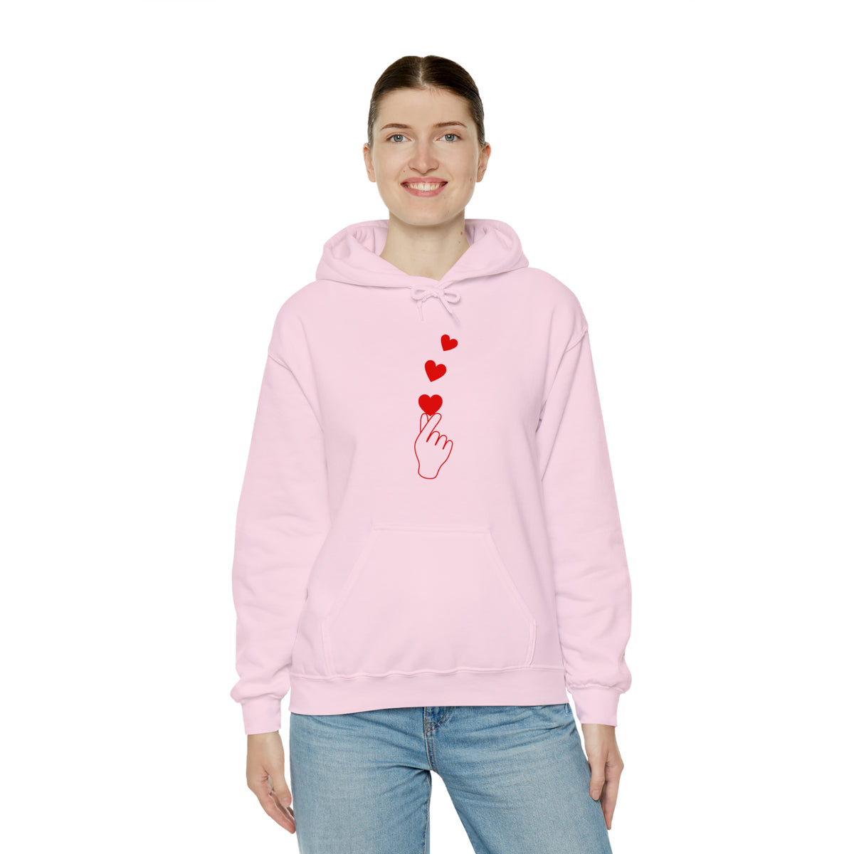 Korean Finger Heart  Unisex Heavy Blend™ Hooded Sweatshirt