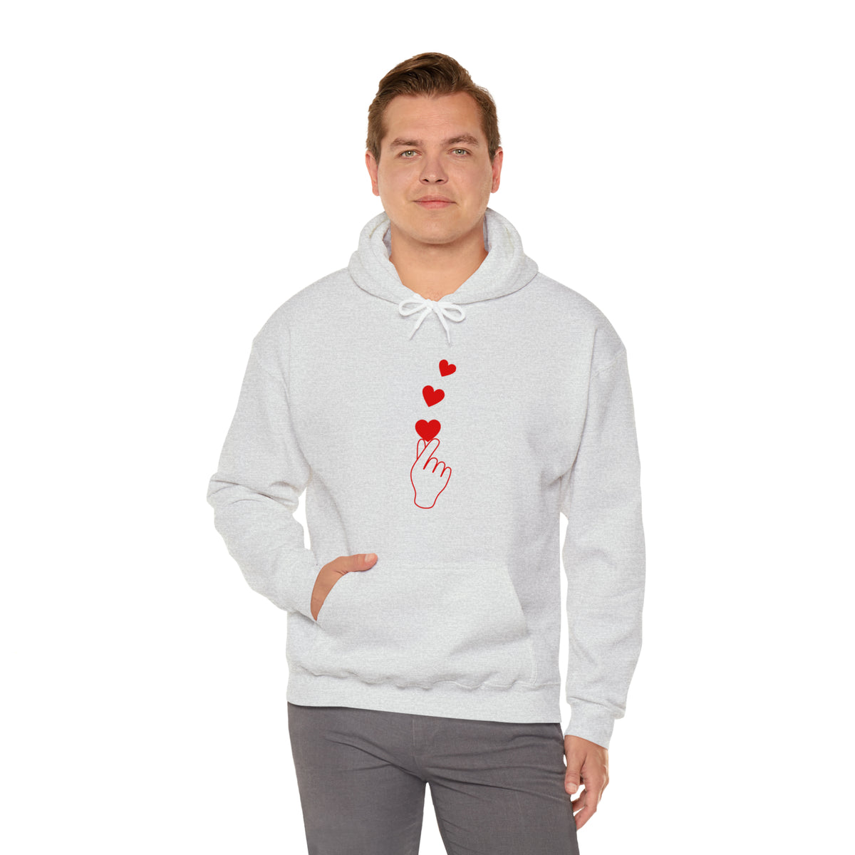 Korean Finger Heart  Unisex Heavy Blend™ Hooded Sweatshirt