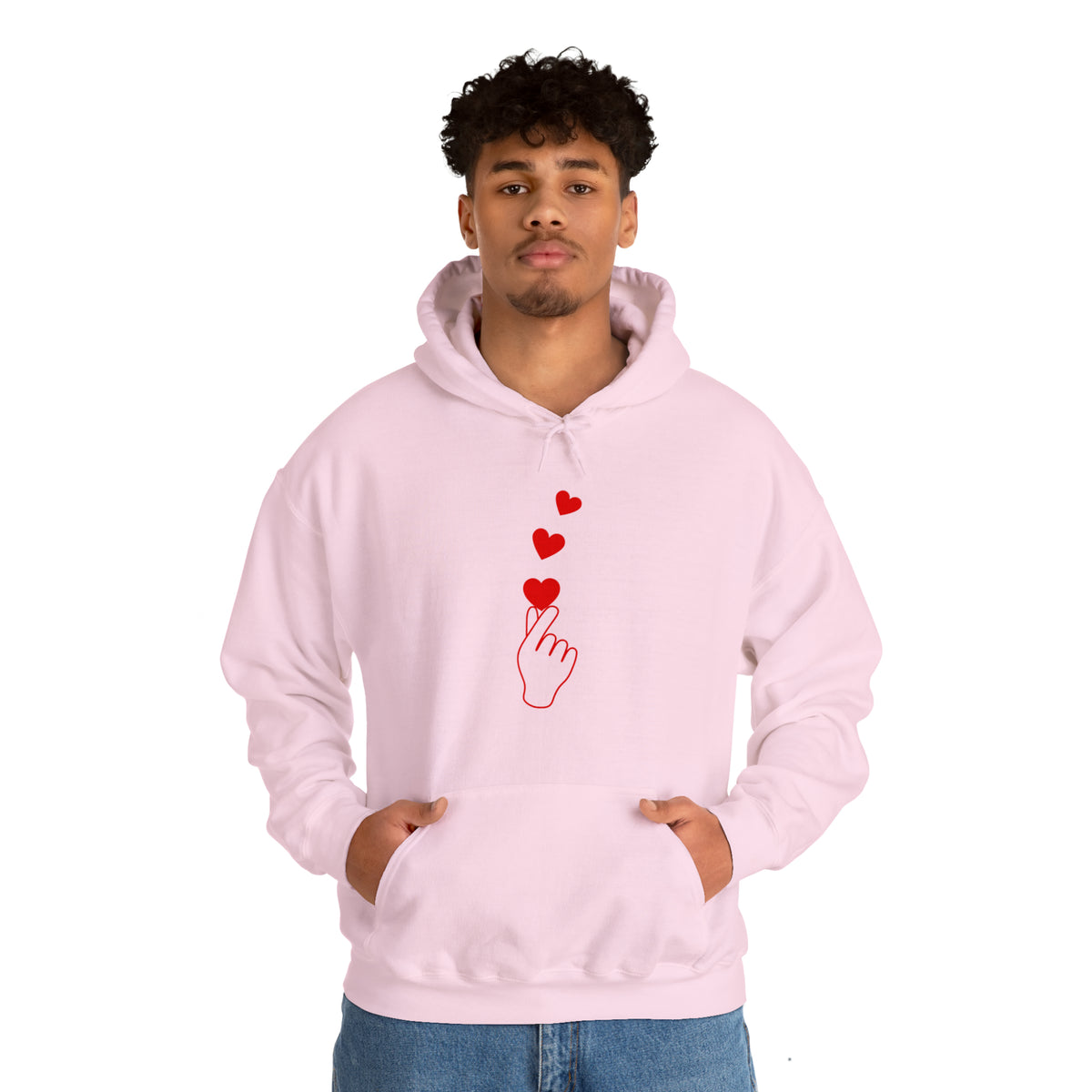 Korean Finger Heart  Unisex Heavy Blend™ Hooded Sweatshirt