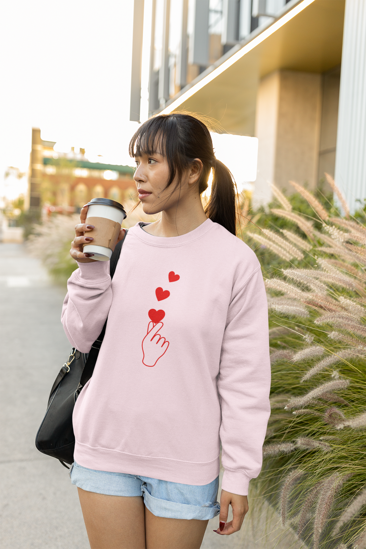 Korean Finger Heart  Unisex Heavy Blend™ Hooded Sweatshirt